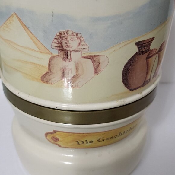 Vintage Braumeister-Krug Ceramic Beer Stein Jug Pitcher Plastic Handle Flip Top - Picture 14 of 16